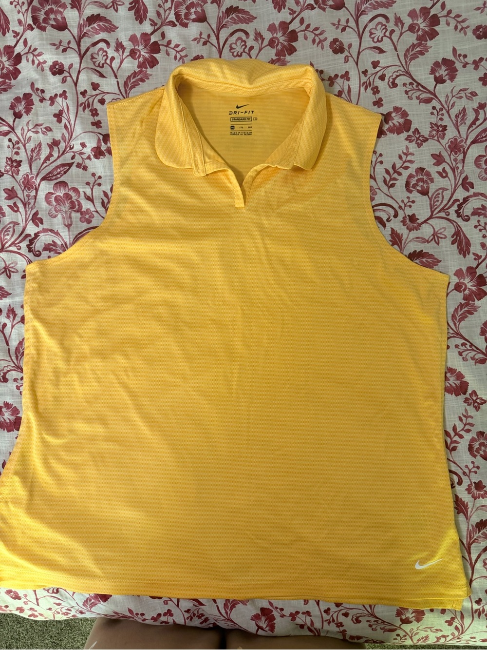 Nike Dri-FIT Women's Sleeveless Polo Shirt - Yellow